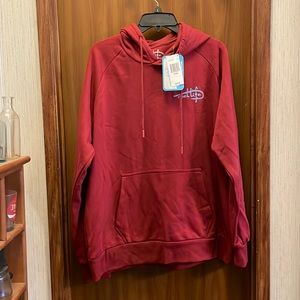 Men's REELLIFE burgandy hooded sweatshirt. Size L. NWT